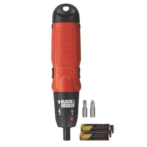 Black & Decker AS6NG power screwdriver/mpact driver Negro, Rojo 130 RPM - Destornillador (Alcalino, AA, 2 pieza(s), Phillips, Ranura, 130 RPM, Batería)