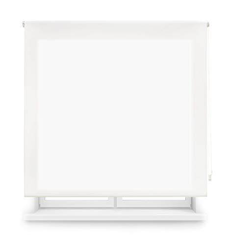 Blindecor Ara - Estor enrollable translúcido liso, Blanco Roto, 160 x 175 cm