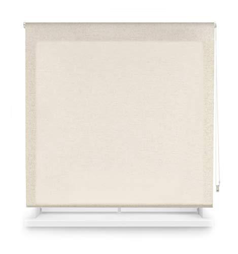 Blindecor Estor Enrollable Translucido Liso, Poliéster, Lino, 160 x 200 cm