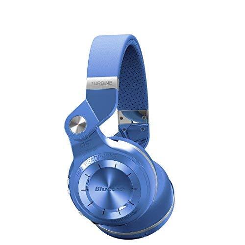 Bluedio T2 Plus Auriculares inalambricos Bluetooth 4.1 con Radio incorporada y Ranura de Tarjeta Micro SD (Azul)