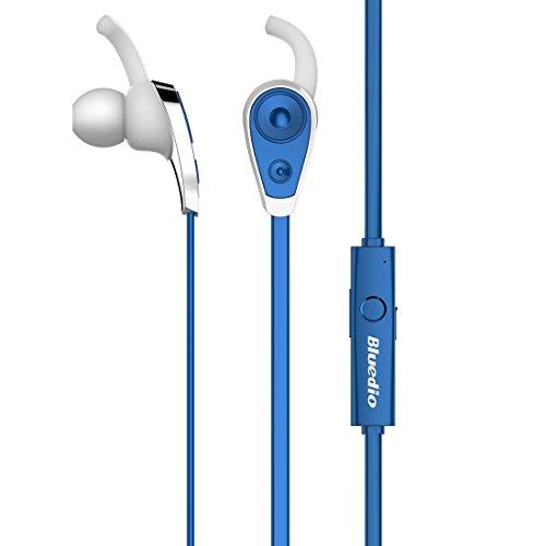Bluedio N1 Auricular estéreo deportes Bluetooth 4.1/Audífonos inalámbricos/Auricular con micrófono Manos libres para iPhone Samsung Sony y Android/iOS/Windows OS (Azul)