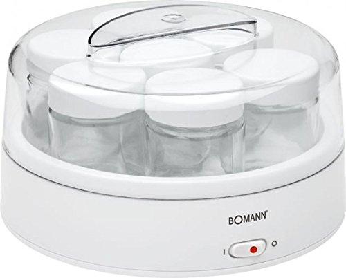 Bomann JM 1025 CB Yogurtera, 7 tarros, 14 W, 1.1 litros, Transparente/Blanco