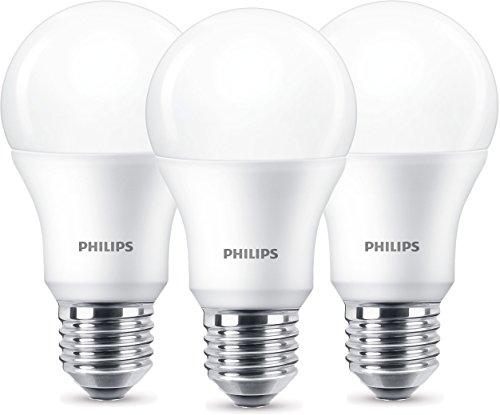Bombilla Philips LED Rosca E27, Edison, Luz Blanca, Cristal Esmerilado, Plástico, 9 W