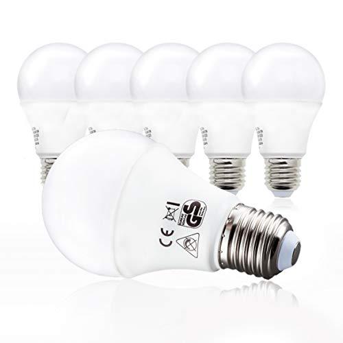 B.K.Licht Bombillas LED E27 I Ecológico I 9W equivalente a 75W I Pack de 5 I Luz Blanca natural 2700K 806LM I 230V