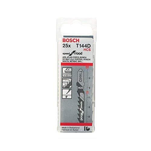 Bosch Professional 2 608 633 625 Hojas de sierra de calar T 144 D HCS, Set de 25 Piezas
