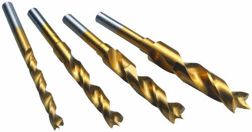 Dremel 636 - Brocas con recubrimiento de titanio, juego de accesorios de 4 brocas para herramienta rotativa (3 mm, 4 mm, 5 mm, 6 mm) para madera, laminado, aglomerado, contrachapado