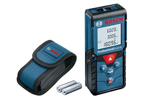 Bosch Professional GLM 40 - Medidor láser de distancias (alcance 40 m, función pitágoras, con funda)