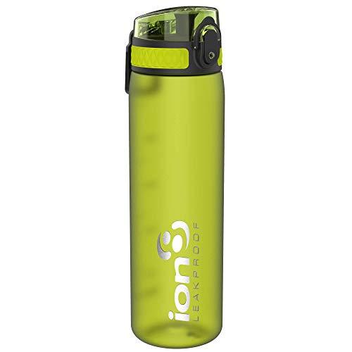 ion8 Leak Proof BPA Free, Botella de agua, sin BPS, a pueba de fugas, Verde (Frosted Green), 500 ml