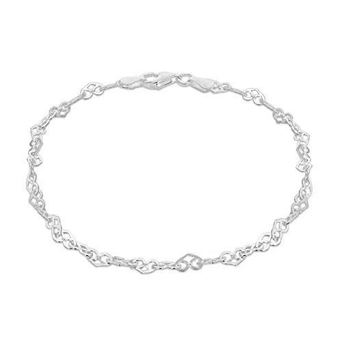 Tuscany Silver Pulsera de Plata de Ley para Mujer 19 cm