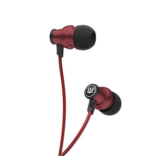 Brainwavz Delta - Auriculares intrauditivos con micrófono Incorporado - Compatibles con iOS y Android - Rojo