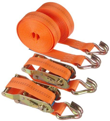 Braun 1000-2-600+3040/VE2 - Pulpo con Hebilla y Ganchos para baca (2000 Dan, 2 Piezas, 6 m, 35 mm de Ancho), Color Naranja