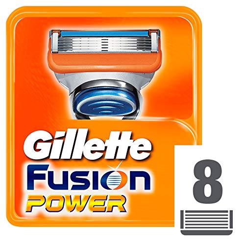 Gillette Fusion Power - Cuchillas de recambio de maquinilla de afeitar - 8 unidades