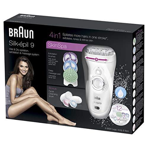 Braun Silk-épil 9 SkinSpa 9-969 e - Sistema de depilación y exfoliación 4-en-1 con tecnología Wet & Dry y 6 accesorios