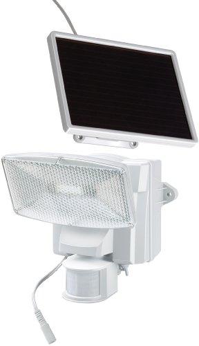 Brennenstuhl 1170850 Sol 80 Plus IP44 - Luz Solar LED con Sensor PIR (8 x LED, 0,5 W, 350 LM, 4,75 m), Color Gris y Blanco