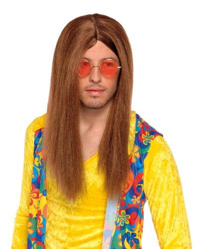 Brown hippy wig for men (peluca)
