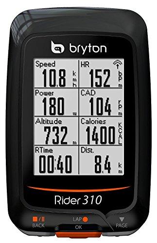 Bryton Rider 310T Ordenador de Ciclismo con GPS, Unisex, Negro, Talla Única