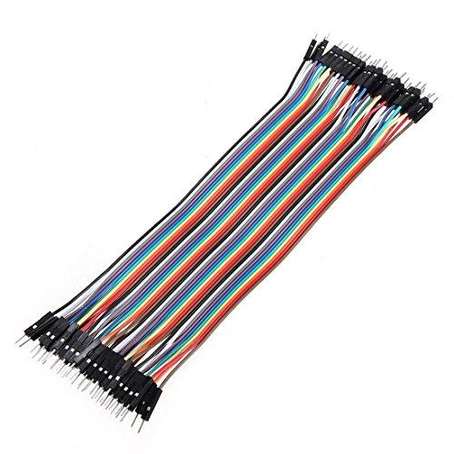40 cables de puente macho a macho para Arduino (20 cm, 2,54 mm)