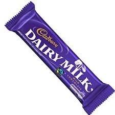 Cadbury - Dairy Milk - Barra de Chocolate con Leche 45g (Caja con 48 Piezas)