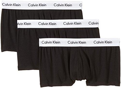 Calvin Klein Herren 3p Low Rise Trunk Boxershorts, Schwarz (Black 001), Medium (3er Pack)