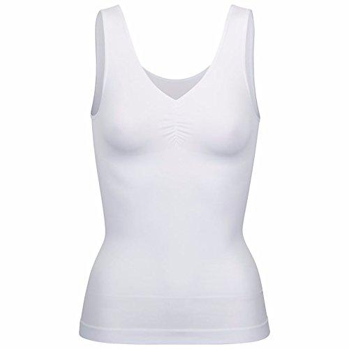 2er PAQUETE Mujeres camiseta moldeada sin problemas. Modelar el cuerpo, en forma suavemente la cintura y el abdomen.