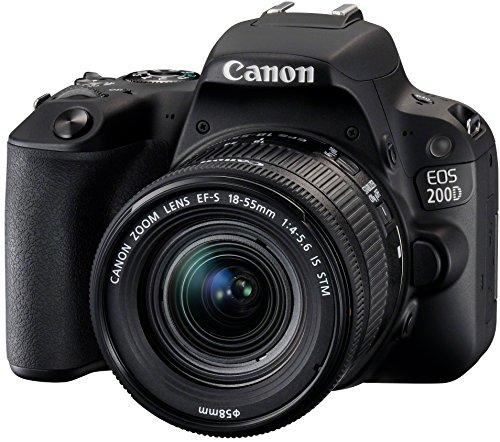 Canon EOS 200D - Cámara digital réflex de 24.2 MP (pantalla táctil de 3.0'', Wifi, Bluetooth, Dual Pixel CMOS AF, Full HD) - kit cuerpo con objetivo EF-S 18-55 IS STM