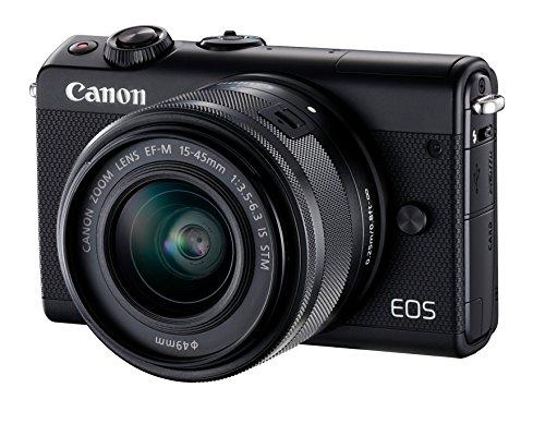 Canon EOS M100 - Cámara Evil compacta de 24.2 MP (LCD, FHD, Bluetooth, WiFi/NFC, Dual Pixel AF, DIGIC 7) Negro - Kit Cuerpo con Objetivo EF-M 15-45 mm