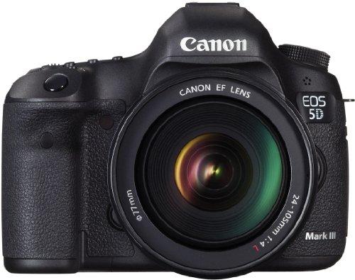 Canon EOS 5D Mark III + EF 24-105mm f/4L IS USM - Cámara Digital (22.3 MP, SLR Kit, CMOS, 4.3 x, 18/13, Zoom estándar) Negro