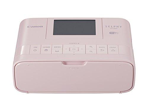 Canon Selphy CP1300 - Impresora fotográfica inalámbrica (Apple AirPrint, Mopria, pantalla abatible de 8.1 cm, tintas de 3 colores, 300 x 300 ppp) rosa