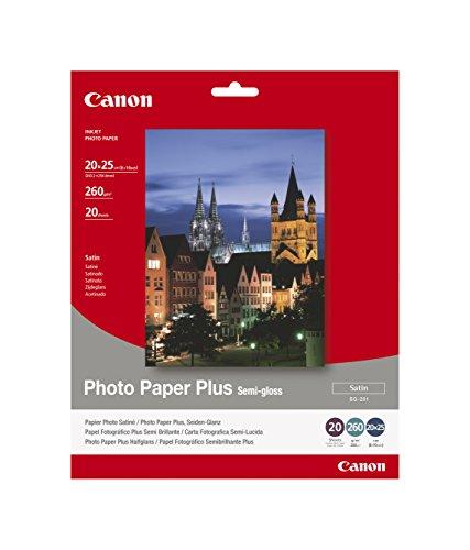 Canon consumible papel fotográfico plus semi-brillante SG-201 20x25 cm 20 hojas
