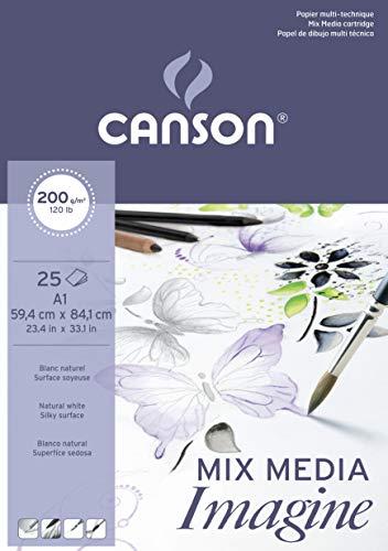 Canson - Bloc a Dessin Imagine, Format A1, 200 g/m2
