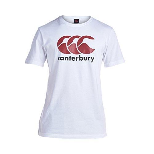 Canterbury Camiseta en Logotipo CCC para Hombre en Negro, Rojo, Blanco, Grande