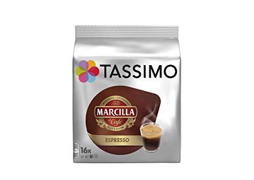 Tassimo Café Marcilla Expresso - 80 Cápsulas (T DISCs) compatibles con cafeteras Tassimo Bosch - 5 Paquetes de 16 Unidades