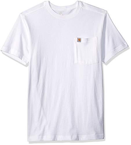 Camiseta Maddock de Carhartt con bolsillo pequeño, color blanco