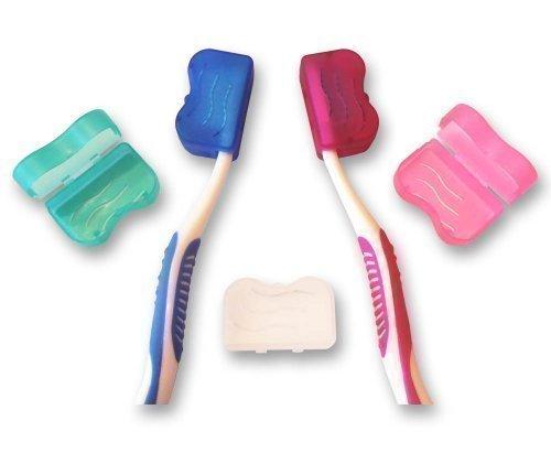 Cepillo dientes Funda para Cabeza (Juego de 5 Colores) ~ Eléctrico & Manual Cepillo Dientes Estuche De Viaje