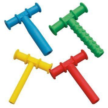 Chewy Tubes Teether Combo, 4 Pack - Blue/Green/Yellow/Red by The Sensory University