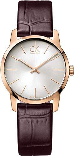 CK K2G23620 - Reloj de Cuarzo para Mujer, Correa de Cuero Color marrón