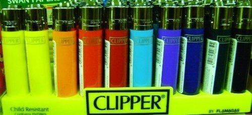10 coloured clipper lighters standard size by Clipper