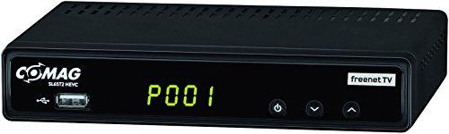 Comag hevc DVBT/T2 Receptor (Full HD PVR Ready, H.265, HDTV, HDMI, SCART, Reproductor Multimedia, USB 2.0), Color Negro