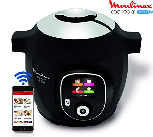 Robot de cocina Cookeo + Connect, con conexión a aplicación vía Bluetooth, con 150 recetas, 6 litros, de la marca Moulinex. Ref: YY2942FB (versión francesa)