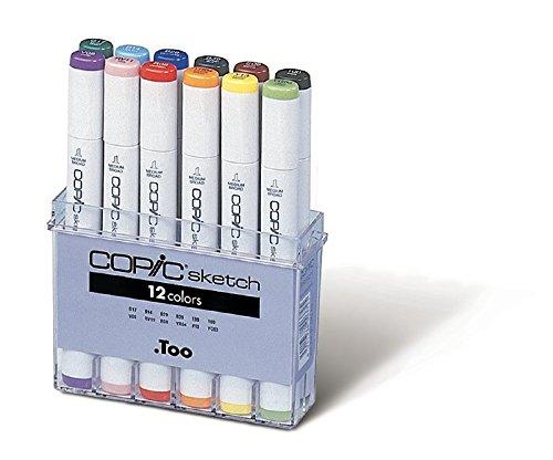 Copic Sketch - Rotulador permanente (12 unidades), multicolor