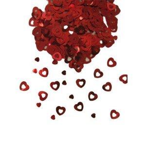 Confeti de Mesa (15 g), diseño de corazón, Color Rojo