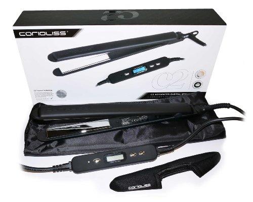 Corioliss C2 Black Soft Touch - Plancha de pelo profesional, tecnología de titanio, Negro