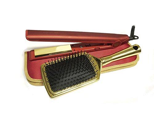 Corioliss C1 Kit Red Royale - Plancha de pelo profesional + cepillo + funda, color rojo (edición limitada)