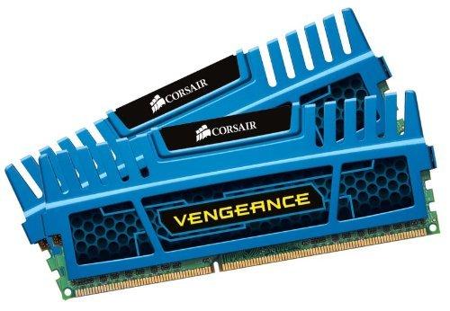 Corsair Vengeance - Módulo de Memoria XMP de Alto Rendimiento de 8 GB (2 x 4 GB, DDR3, 1600 MHz, CL9), Azul (CMZ8GX3M2A1600C9B)