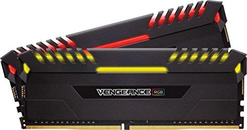 Corsair Vengeance RGB - Kit de memoria Entusiasta de 16 GB (2 x 8 GB, DDR4, 3200 MHz, C16 XMP 2.0) negro
