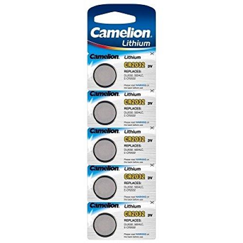 Camelion Paquete de 10 Pilas de botón de litio 3 V, DL2032/5004LC CR2032
