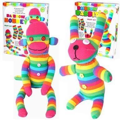 Craft Cupboard Make Your Own Rainbow Sock Monkey Childrens Craft Kit