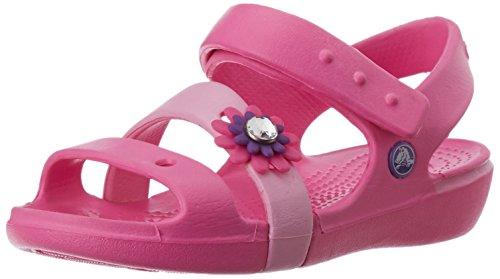 crocs Keeley Petal Sandal - Tira de Tobillo de Material sintético niña, Color Violeta, Talla 29/30