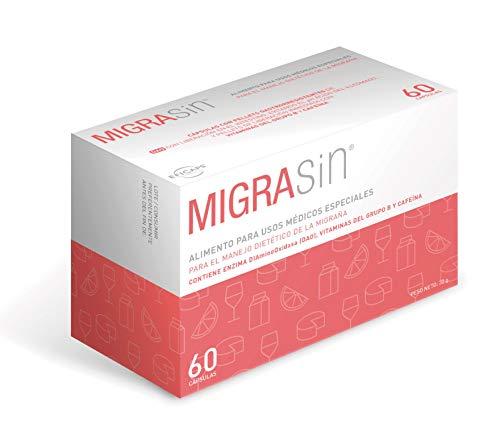 Migrasin - Manejo dietético migraña causada por déficit de DAO - 60 Cápsulas con Pellets Gastrorresistentes