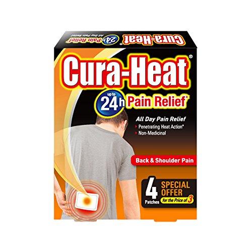 Cura Heat Back and Shoulder Pain Heat Pads - Pack of 4